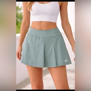 Adidas Golf Skort NWT Pleated Skirt Green Athletic Tennis Skirt Size L